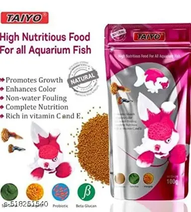 Red Rose Spirulina Fish Food 200gm | High Protein Fish Food Colour Enhancer for Koi Tropical Fish Shrimp New Born Adult Young Senior thumbnail 1