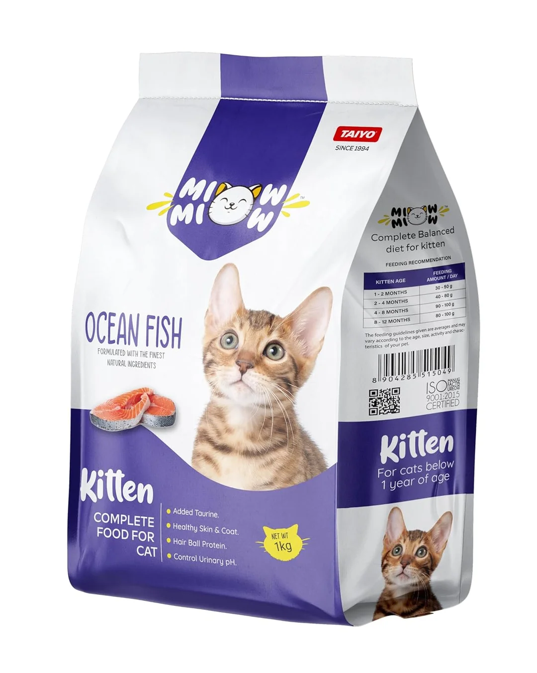Dry Cat Food Maxi Persian All Lifestages Ocean Fish Flavor 1.2 Kg with Toptail Chicken & Liver Creamy Lickable Cat Treats | Premium Cat Food for All Breeds image 2