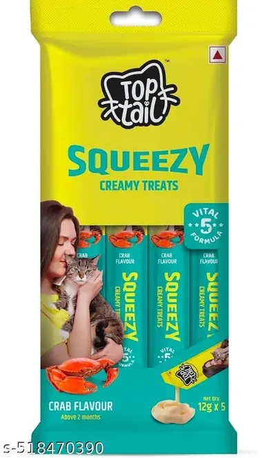 Top Tail Kitten Dry Cat Food 1.1 Kg | Salmon & Chicken | Fortified with Vitamins & Minerals | Premium Nutrition for Kittens Upto 12 Months | Includes Creamy Crab Flavour Lickable Cat Treats 60g thumbnail 2