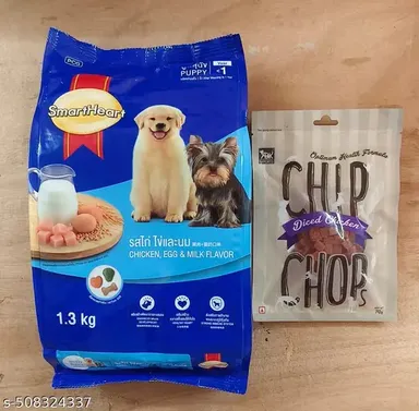 SmartHeart Puppy Dry Dog Food Chicken Egg & Milk Flavour, 1.3 Kg | Healthy Dog Treat, Easily Digestible Snacks for All Dog Breeds thumbnail 0