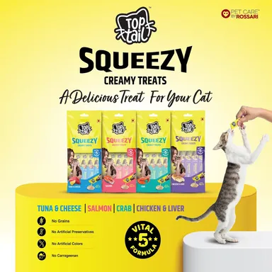 Grain Zero Kitten Dry Cat Food Ocean Fish Sardine Mackerel 1.2kg | Premium Cat Food Rich in Omega 3 6 | Toptail Tuna Cheese Cat Treats Creamy Lickable Sachets thumbnail 5