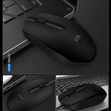 HP M10 Wired USB Mouse – 1000 DPI Optical Tracking, 3 Buttons, Ambidextrous Design, Precision for Office & Gaming thumbnail 4