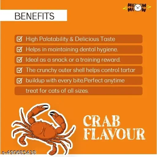 Taiyo Miow Miow Krispy Crackers | Crunchy Cat Treat Biscuits | Salmon Flavour | Healthy Skin and Shiny Coat | Clean Teeth | High Protein Snack for All Breeds image 3