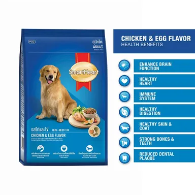 Smart Heart Adult Dry Dog Food Chicken & Egg Flavour 500gm  Chip Chop Premium Dog Treats Fish On Stick Dog Snacks 70gm. thumbnail 3