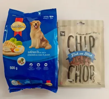 Smart Heart Adult Dry Dog Food Chicken & Egg Flavour 500gm  Chip Chop Premium Dog Treats Fish On Stick Dog Snacks 70gm. thumbnail 0