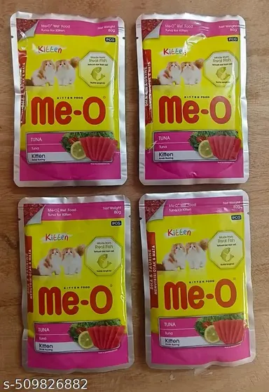Me O Kitten Cat Food | Tuna Wet Food for Kittens 80gm (Pack of 4) | Premium Wet Cat Food for All Breeds thumbnail 0