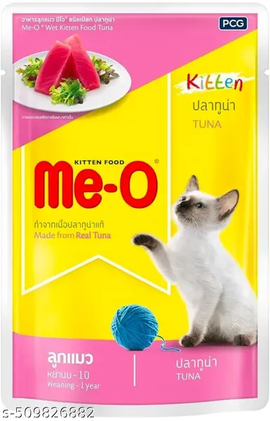 Me O Kitten Cat Food | Tuna Wet Food for Kittens 80gm (Pack of 4) | Premium Wet Cat Food for All Breeds thumbnail 3