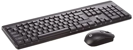 HP KM200 Wireless Mouse and Keyboard Combo| Full-Size Ergonomic Design |3 Buttons with Built-in Scroll Wheel| 2.4 GHz Wireless Connection image 1