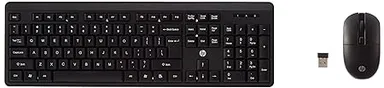 HP KM200 Wireless Mouse and Keyboard Combo|  Full-Size Ergonomic Design |3 Buttons with Built-in Scroll Wheel|  2.4 GHz Wireless Connection  thumbnail 1