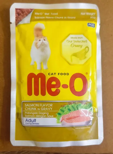 Me O Adult Dry Cat Food Gourmet Flavor 400gm. And  Adult  Salmon Flavor Chunk in Gravy 80gm |Premium Cat Food for All Cat Breeds. Best Quality Food. thumbnail 1