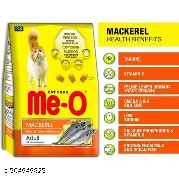 Me-O Adult Dry Cat Food Mackerel Flavor 1.2 Kg | Premium Cat Food for All Breeds | Omega-3 & 6 Fatty Acids + Toptail Tuna & Cheese Treats image 3