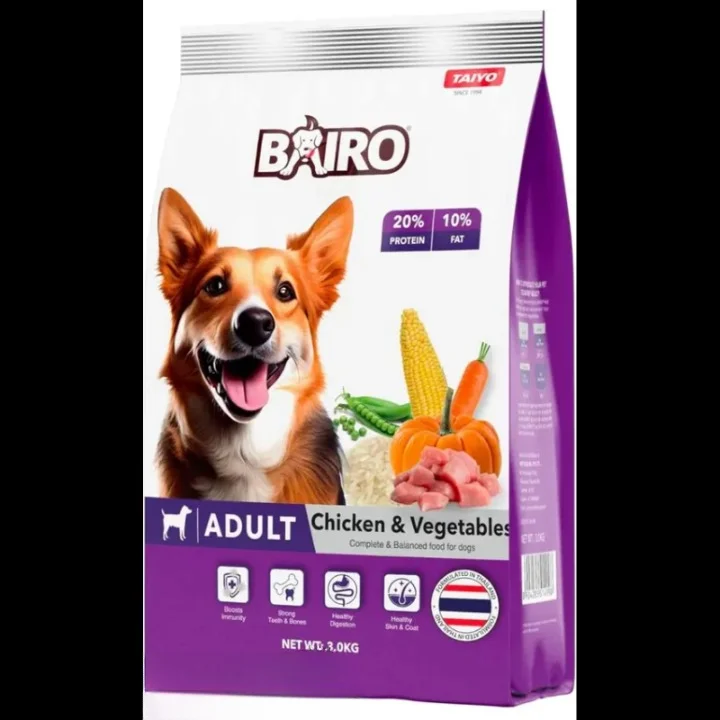 Bairo Chicken Veg Recipe Adult Dog Food | Complete and Balanced Dry Dog Food for All Breeds by Bairo (1.1kg) image 3