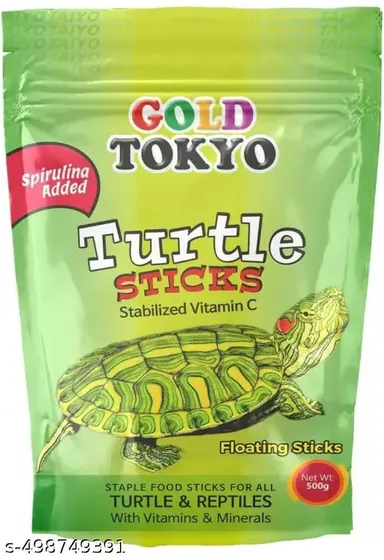 Gold Tokyo Premium Turtle Food 500gm | Spirulina Added Stick with Stabilised Vitamin C for Turtles of All Life Stages thumbnail 1