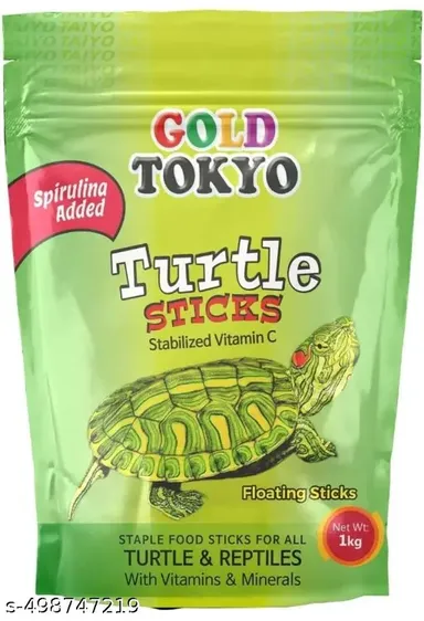 Gold Tokyo Premium Turtle Food 1kg | Spirulina Added Stick Stabilised Vitamin C | Suitable for All Life Stages Turtle Food thumbnail 0
