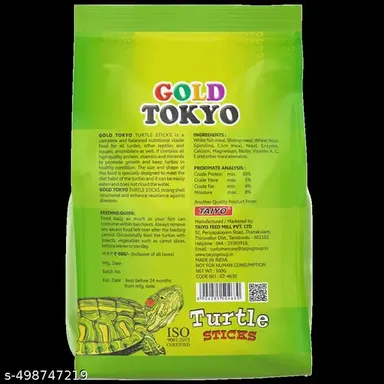 Gold Tokyo Premium Turtle Food 1kg | Spirulina Added Stick Stabilised Vitamin C | Suitable for All Life Stages Turtle Food thumbnail 1