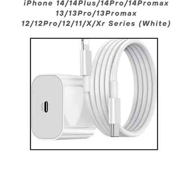 20W MFi Certified Fast Charger for iPhone 14|13|12|11|X|XR | USB-C to Lightning Cable | Fly Master thumbnail 1