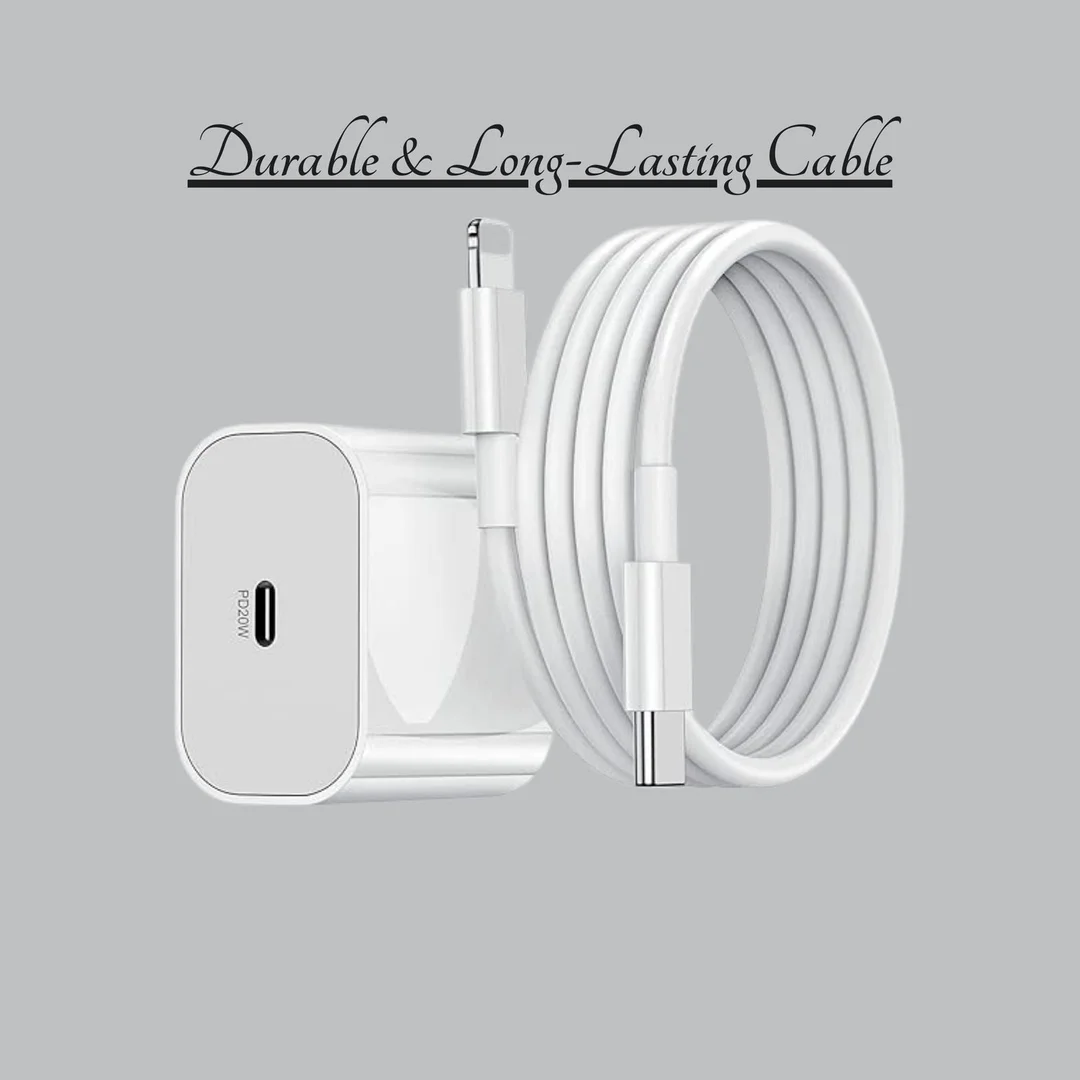 20W MFi Certified Fast Charger for iPhone 14|13|12|11|X|XR | USB-C to Lightning Cable | Fly Master image 4
