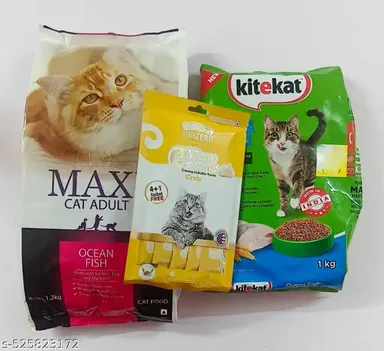 Maxi Persian Dry Cat Food Ocean Fish Flavor 1.2 Kg | Kitekat Adult Dry Cat Food 1kg | Grain Zero Creamy Lickable Treats Crab Combo for All Cat Breeds thumbnail 0