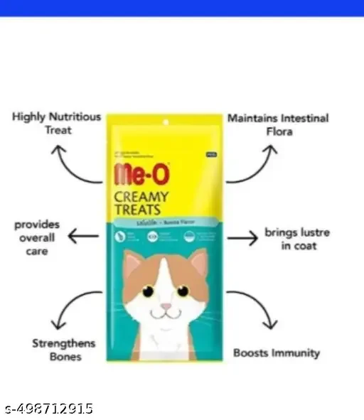 Me-O Creamy Cat Treats, 60gm | Tuna & Bonito | Premium Cat Treats for All Breeds | Best Quality | Healthy Digestive System image 3