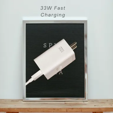 33W Fast Charger Adapter with USB to Type-C Cable | Quick Charge 3.0 Wall Charger for USB-C Devices | Fly Master thumbnail 1