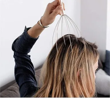 12 Fingers Head Scratcher | Fly Master Scalp Massager | Manual Head and Body Massage for Pain Relief thumbnail 1