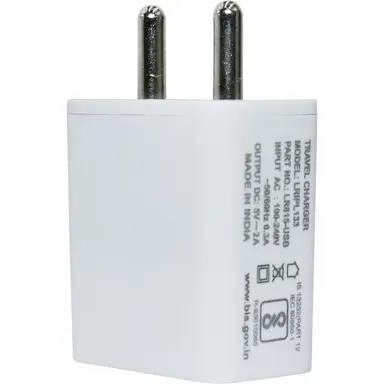 5V 2A Fast Charging Single USB Port Adapter | Universal USB Wall Charger for iOS and Android Devices | Without Cable, White - Fly Master thumbnail 1