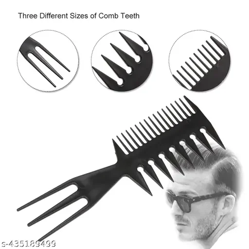 3-in-1 Plastic Detangling Hair Comb | Fly Master Wide Tooth Anti-Static Hairdressing Styling Tool Best Hair Detangling Comb for Thick Hair image 2