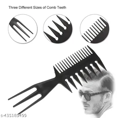 3-in-1 Plastic Detangling Hair Comb | Fly Master Wide Tooth Anti-Static Hairdressing Styling Tool Best Hair Detangling Comb for Thick Hair thumbnail 1