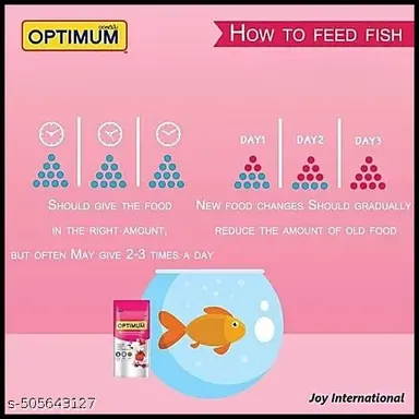 Optimum Highly Nutritious Fish Food for All Life Stages |Mini Pellet 100g | Premium Quality Non-Vegetarian Seafood Flavor Fish Food| thumbnail 2