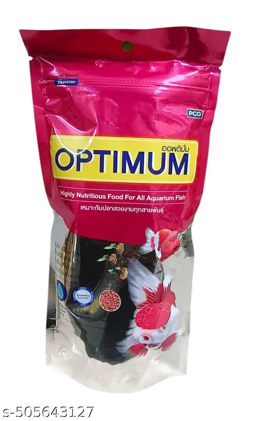 Optimum Highly Nutritious Fish Food for All Life Stages |Mini Pellet 100g | Premium Quality Non-Vegetarian Seafood Flavor Fish Food| image 1