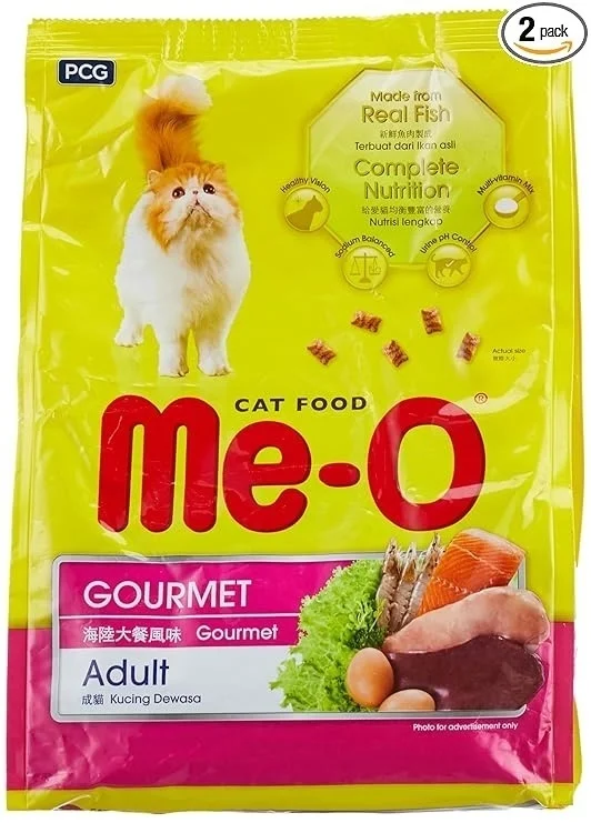 Adult Cat Food Dry Gourmet 1.2kg Fish Flavour for All Breeds with High Protein Nutrition| Shiny Coat Support and Complete Daily Balanced Diet for Cats image 1