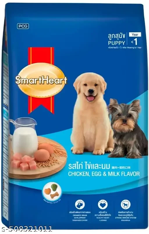 SmartHeart Puppy Dry Dog Food Chicken, Egg & Milk Flavour| Chip Chops Chicken Pasta Dog Treat, Easily Digestible, Healthy Dog Treat for Puppies| Suitable for All Dog Breeds image 4