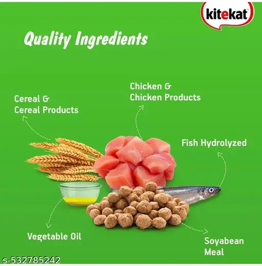 Kitekat Kitten Dry Cat Food, Ocean Fish Flavour | Complete and Balanced Nutrition for Kittens, Healthy Fish Cat Food image 3
