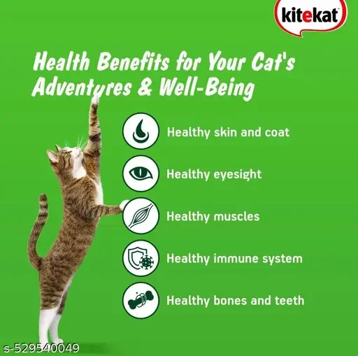 Kitekat Adult Ocean Fish Flavour Dry Cat Food | Complete Nutrition for Active Cats | Top Tail Creamy Treat Chicken & Liver Flavor |Premium Cat Food for All Cat Breeds image 4