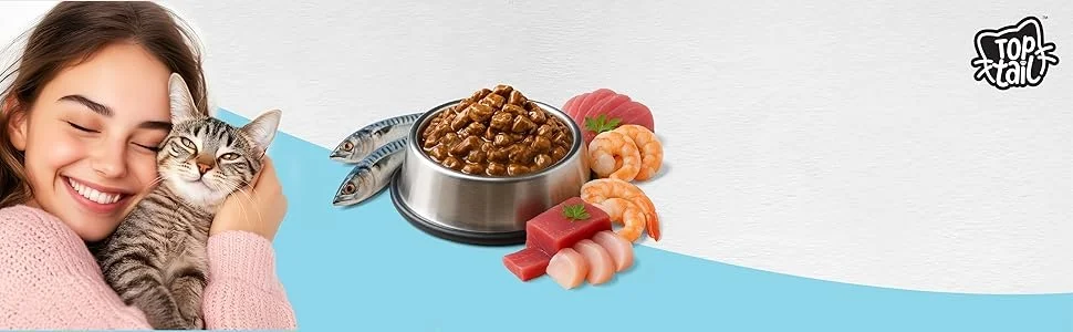 Top Tail Adult Wet Cat Food | Mackerel in Jelly Flavor 85gm Pack of 12, High Protein Cat Food for Adult Cats, Fortified with Vitamins & Omega Best Quality Food For All Cat breeds. image 4