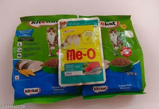 Kitten Dry Cat Food Ocean Fish Flavour | Complete & Balanced Nutrition | Me-O Tuna and Sardine Jelly | Premium Cat Food | image 1
