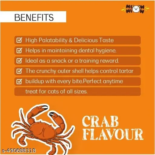 Taiyo Miow Miow Krispy Crackers Crunchy Cat Biscuits for Healthy Skin & Shiny Coat | Clean Teeth Treat | Best Quality Cat Treats | Chicken Flavor image 3