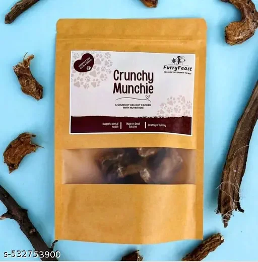 Dog Treats Real Chicken Crunchy Munchie 100gm | Premium Healthy Treats for Cats and Dogs | Supports Dental Health and Joint Care image 1