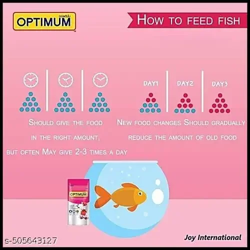 Optimum Highly Nutritious Fish Food for All Life Stages Mini Pellet 100gm | Premium Dry Seafood Flavor Fish Food image 3