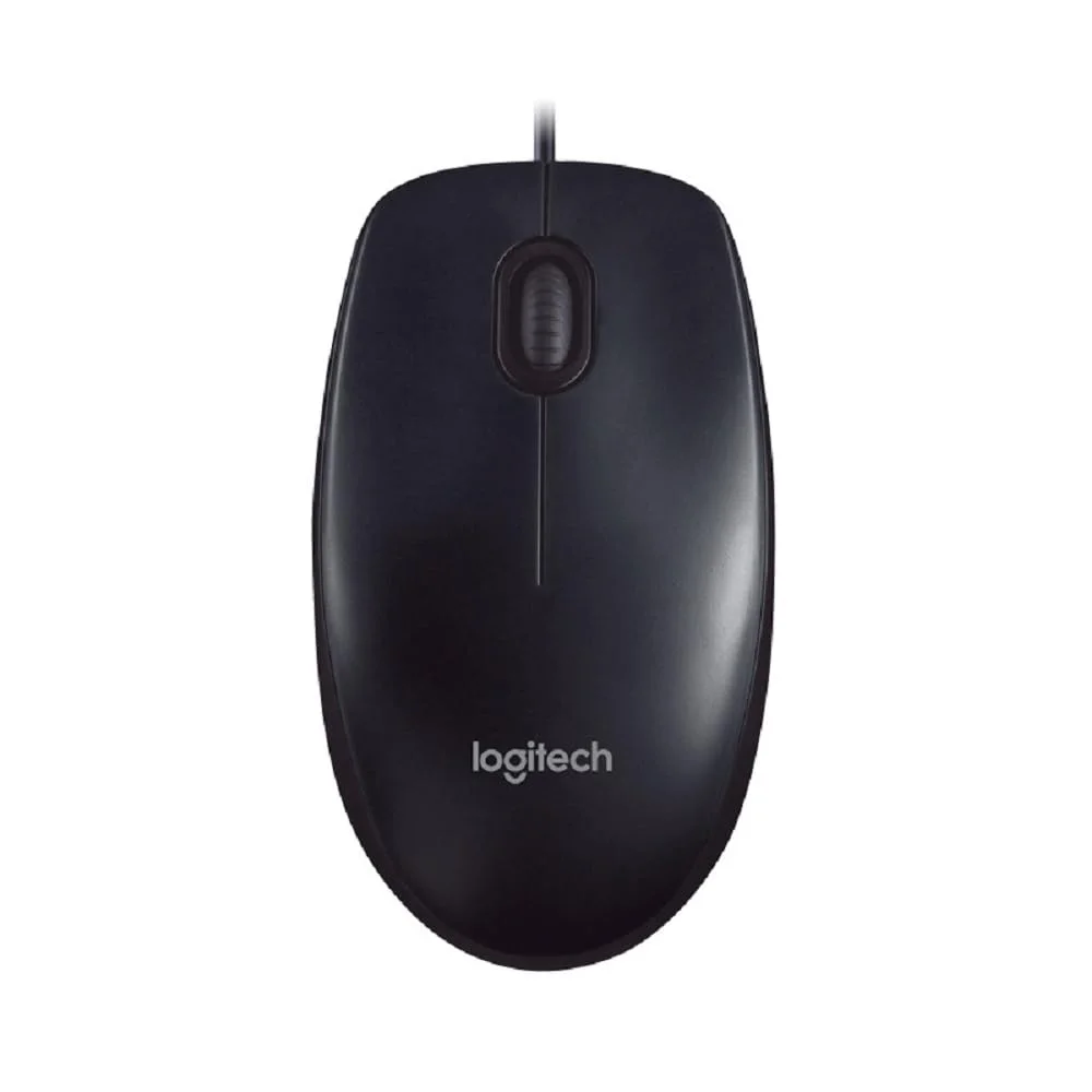 Logitech M90 Wired USB Mouse|1000 DPI Optical Tracking| Ambidextrous Design for PC/Mac/Laptop|Black image 1