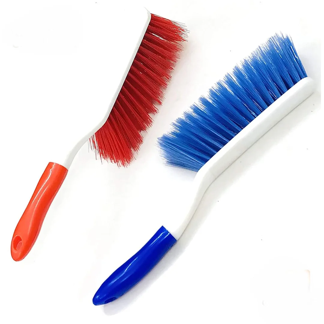 Long Bristle Dust Cleaning Brush Fly Master | Polypropylene Upholstery Carpet Car Seat Cleaning Brush Multicolour Pack of 1 image 1