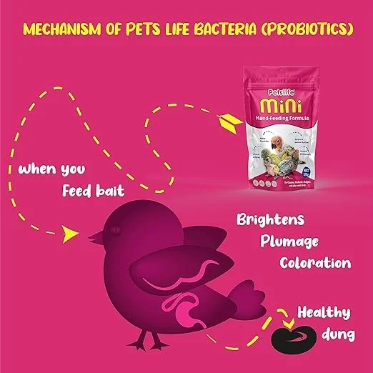 Taiyo Baby Bird Hand Feeding Formula | Petslife Mini 50gm | Natural DHA Omega 3, Calcium & Vitamin E | Easy-to-Digest All Baby Bird Nutrition. image 2