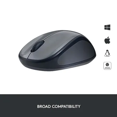 Logitech M235 Wireless Mouse |1000 DPI Optical Tracking, 12-Month Battery Life |Grey thumbnail 2