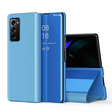 Oppo Reno 6 5G Flip Cover | Premium Leather Electroplate Mirror Case for Ultimate Protection and Style – Durable Protective Cover with Glass – Fly Master thumbnail 0