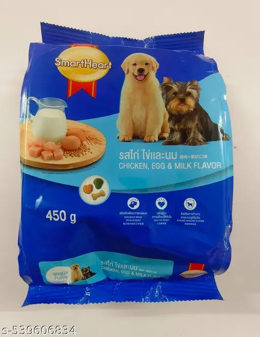 SmartHeart Puppy Dry Dog Food Chicken, Egg & Milk Flavour | Premium Dog Food for All Dog Breeds with DHA| image 1