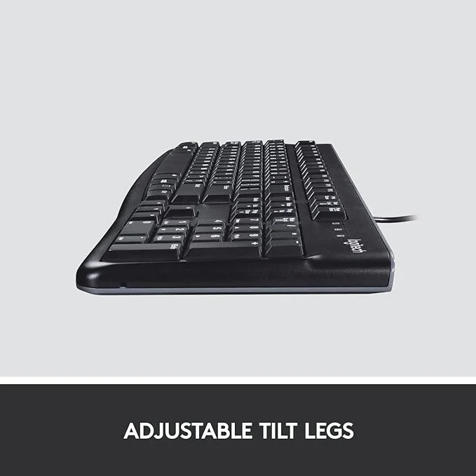 Logitech K120 Full-Size Wired USB Keyboard – Comfortable, Spill-Resistant Office & Home Typing (Black) image 3