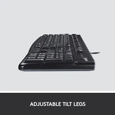 Logitech K120 Full-Size Wired USB Keyboard – Comfortable, Spill-Resistant Office & Home Typing (Black) thumbnail 2