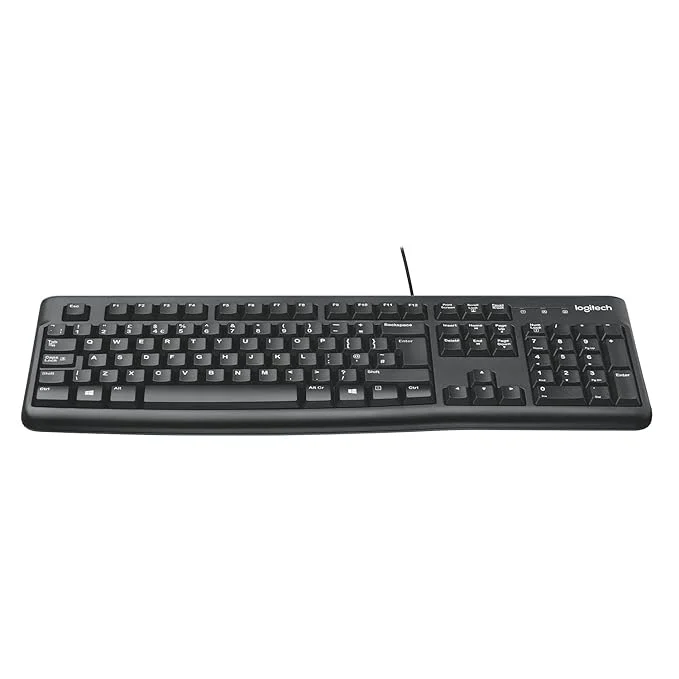 Logitech K120 Full-Size Wired USB Keyboard – Comfortable, Spill-Resistant Office & Home Typing (Black) image 1