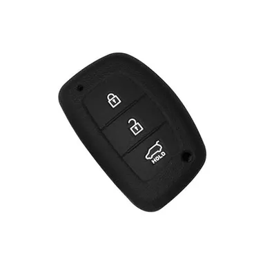Car Silicone Rubber Key Cover for Hyundai Cretaa | Fly Master Black Durable Protection Pack of 1 | Premium Silicone Key Cover for Hyundai I20 Elite thumbnail 0