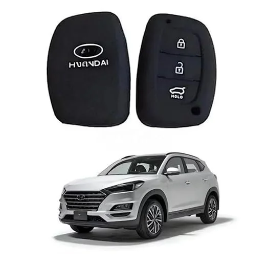 Car Silicone Rubber Key Cover for Hyundai Cretaa | Fly Master Black Durable Protection Pack of 1 | Premium Silicone Key Cover for Hyundai I20 Elite image 4